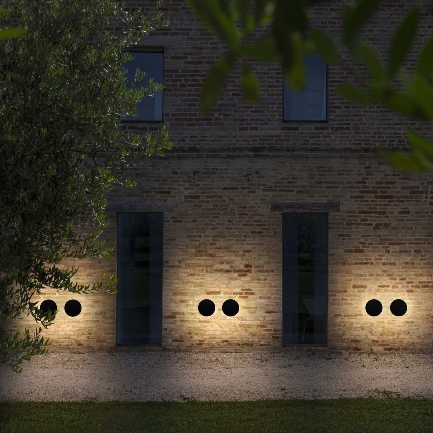 Ideal Lux - LED Außenwandleuchte PUNTO LED/12W/230V CRI 90 Ø 24 cm IP54 schwarz