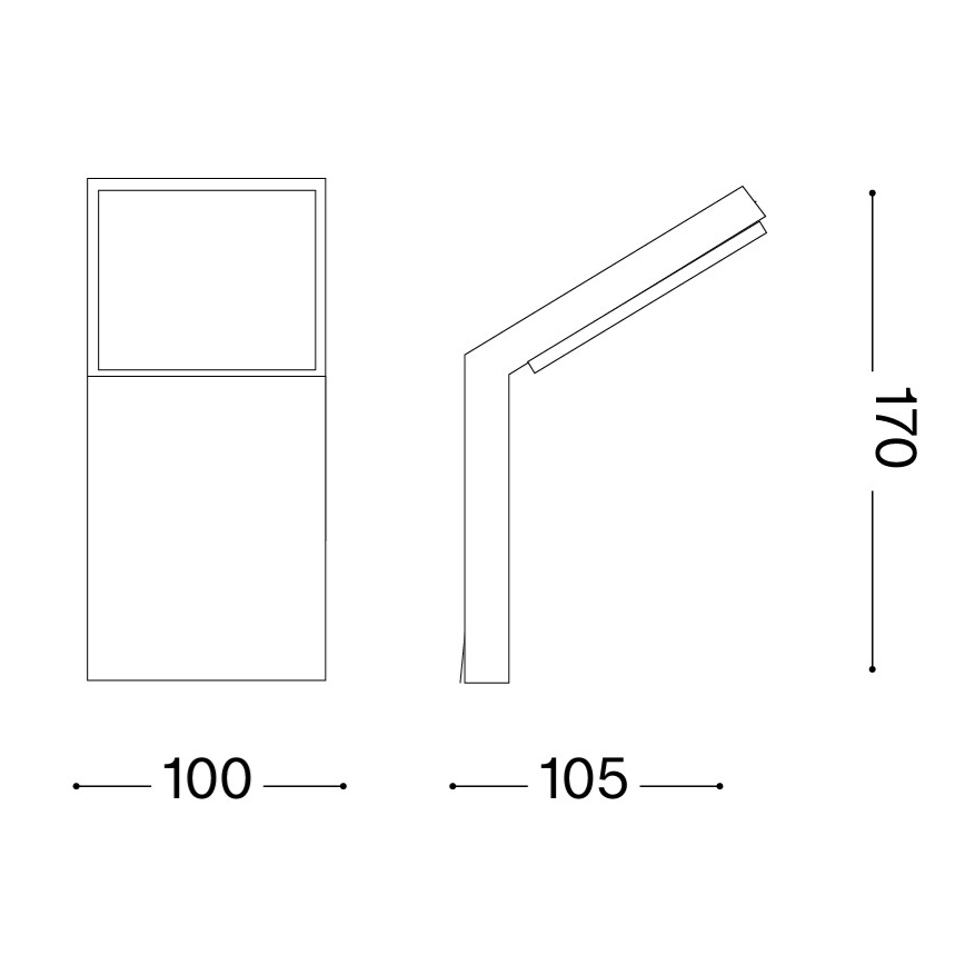 Ideal Lux - LED Außenwandleuchte STYLE LED/8,5W/230V 3000K CRI 90 IP54 schwarz