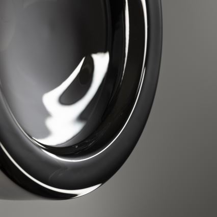 Ideal Lux - LED-Badezimmer-Deckenleuchte LOLLY 1xGX53/9W/230V Ø 10,5 cm IP44 schwarz/rauchschwarz