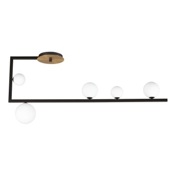 Ideal Lux - LED-Deckenleuchte an Stange BIRDS 5xG9/3W/230V schwarz/golden
