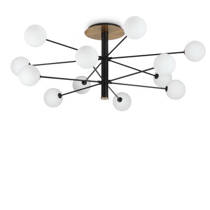 Ideal Lux - LED-Deckenleuchte an Stange COSMOPOLITAN 12xG9/3W/230V d 145 cm schwarz