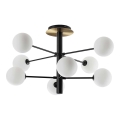 Ideal Lux - LED-Deckenleuchte an Stange COSMOPOLITAN 8xG9/3W/230V d 64 cm schwarz