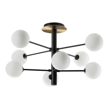 Ideal Lux - LED-Deckenleuchte an Stange COSMOPOLITAN 8xG9/3W/230V d 64 cm schwarz