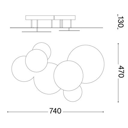 Ideal Lux - LED-Deckenleuchte CLOUD LED/46W/230V CRI 90 weiß
