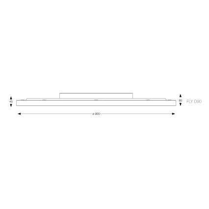 Ideal Lux - LED-Deckenleuchte FLY LED/68W/230V 4000K d 90 cm CRI 90 IP40 weiß