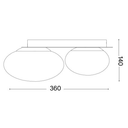 Ideal Lux - LED-Deckenleuchte NINFEA 2xGX53/9W/230V weiß