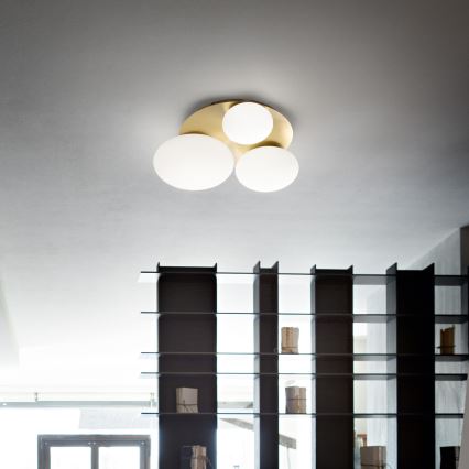 Ideal Lux - LED-Deckenleuchte NINFEA 3xGX53/9W/230V golden