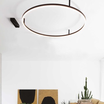 Ideal Lux - LED-Deckenleuchte ORACLE SLIM LED/29W/230V 4000K d 50 cm schwarz
