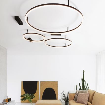 Ideal Lux - LED-Deckenleuchte ORACLE SLIM LED/29W/230V 4000K d 50 cm schwarz