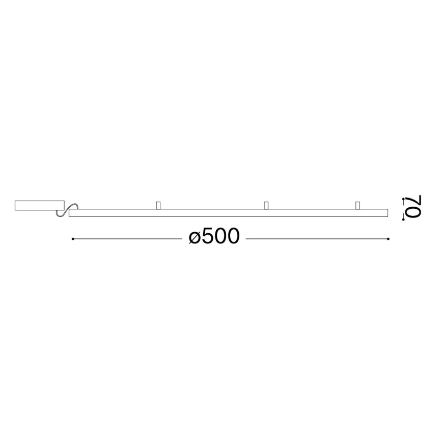 Ideal Lux - LED-Deckenleuchte ORACLE SLIM LED/32W/230V 3000K d 50 cm weiß