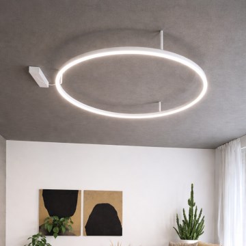 Ideal Lux - LED-Deckenleuchte ORACLE SLIM LED/37W/230V 2700K CRI 90 Ø 70 cm weiß