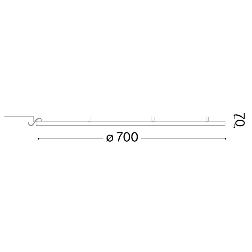 Ideal Lux - LED-Deckenleuchte ORACLE SLIM LED/37W/230V 2700K d 70 cm weiß