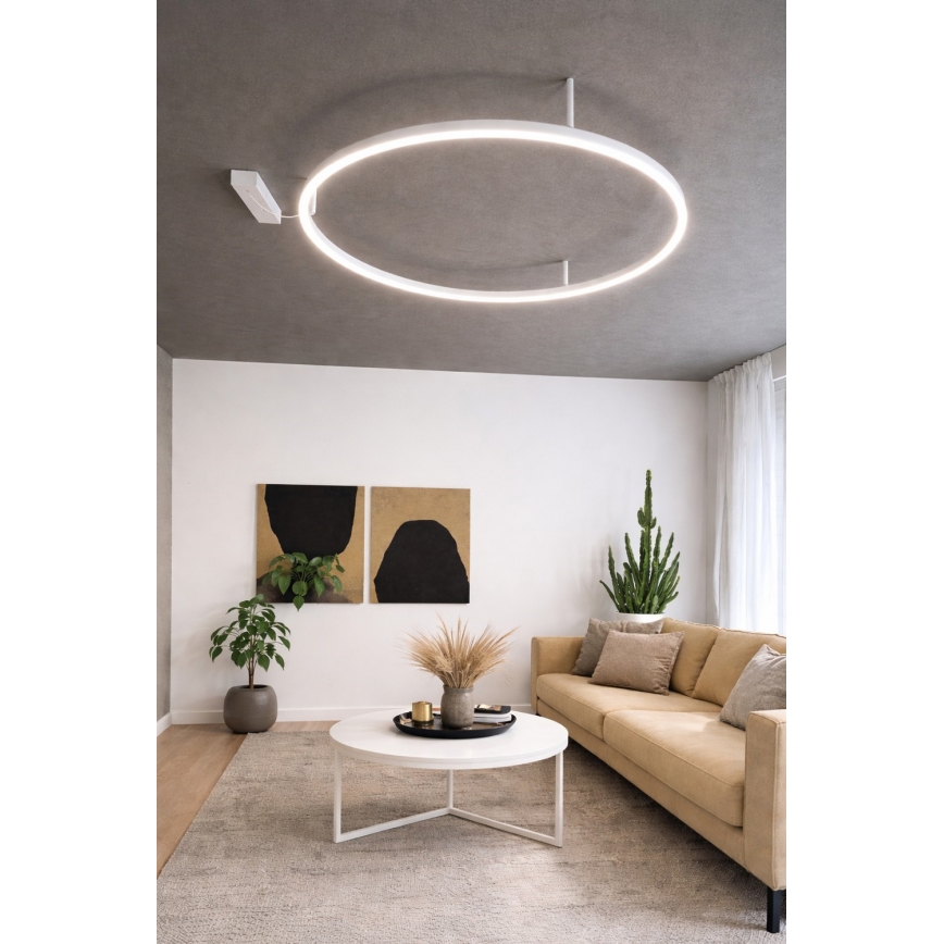 Ideal Lux - LED-Deckenleuchte ORACLE SLIM LED/37W/230V 4000K CRI 90 Ø 70 cm weiß