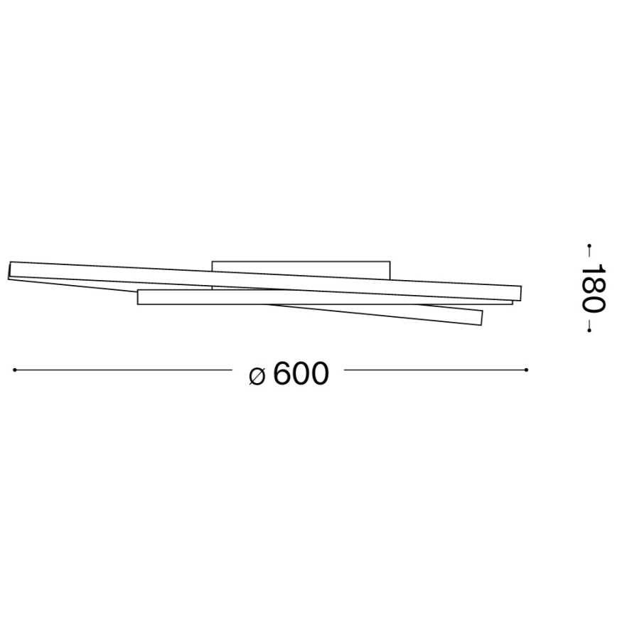 Ideal Lux - LED-Deckenleuchte OZ LED/47W/230V d 60 cm CRI 90 weiß