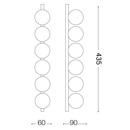 Ideal Lux - LED-Deckenleuchte PING PONG 6xLED/3W/230V CRI 90 schwarz