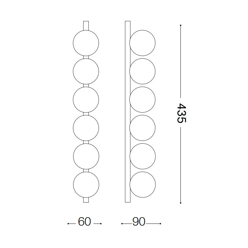 Ideal Lux - LED-Deckenleuchte PING PONG 6xLED/3W/230V CRI 90 schwarz