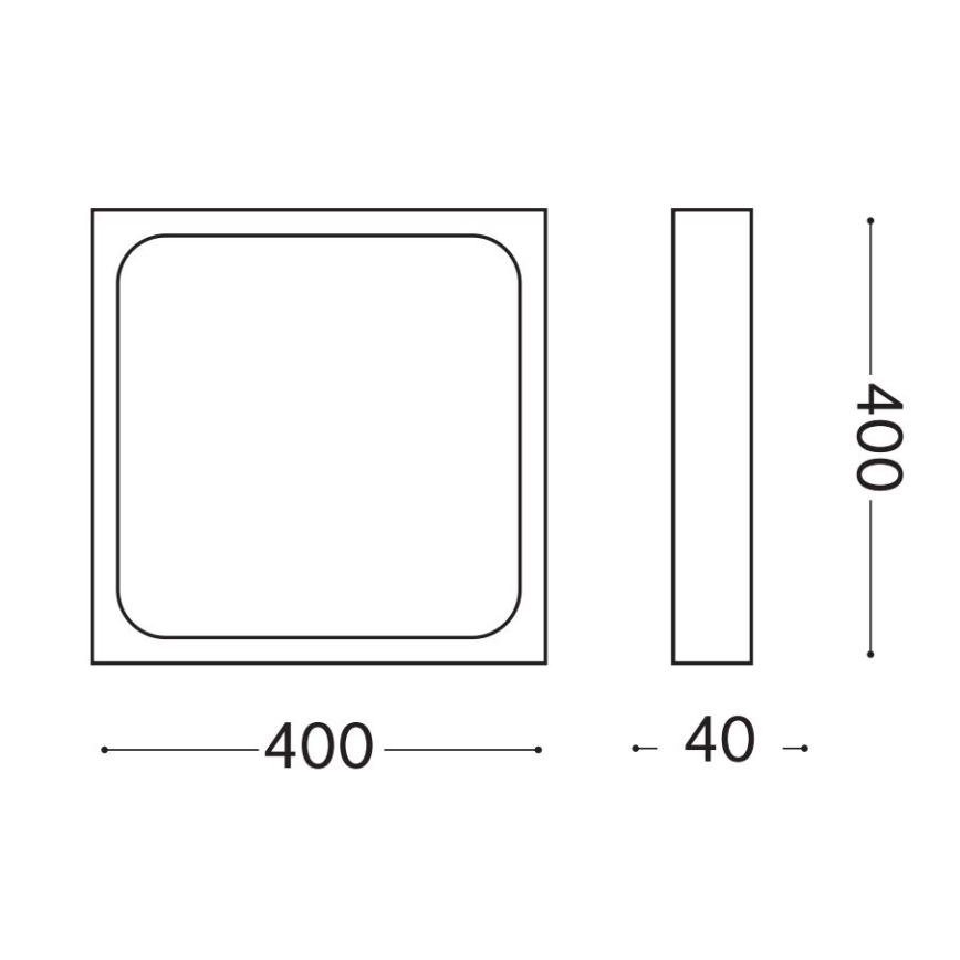 Ideal Lux - LED-Deckenleuchte UNIVERSAL LED/36W/230V 40x40 cm CRI 90 weiß