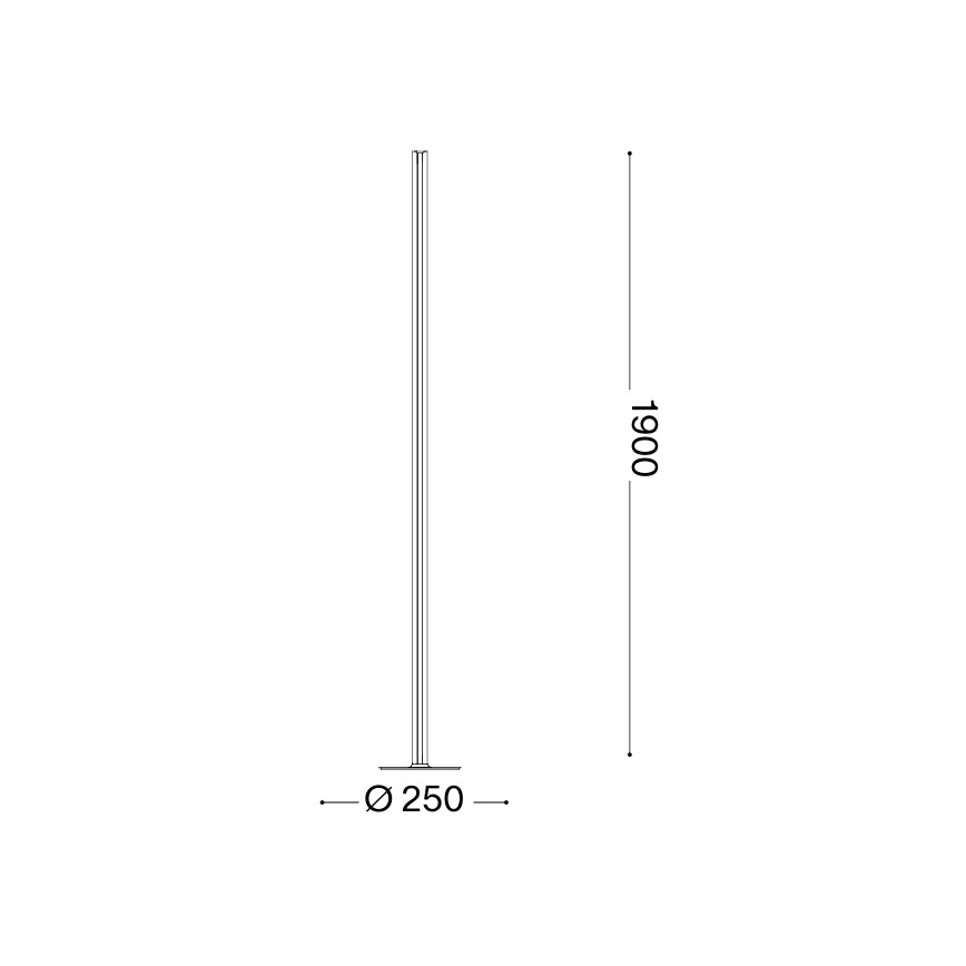 Ideal Lux - LED-dimmbare Stehleuchte DORICA LED/50W/230V CRI 90 Anthrazit