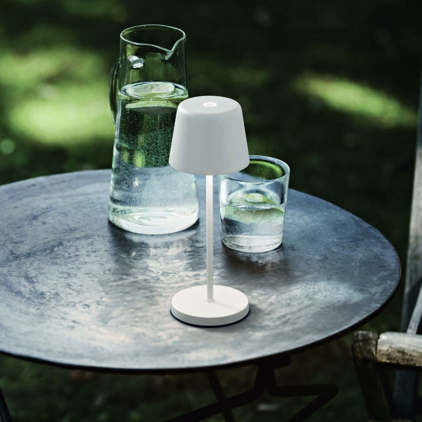 Ideal Lux - LED dimmbare Touch-Außen-Tischlampe CUTE LED/2,5W/3,7V 3000 mAh USB 2200-2700K IP65 weiß