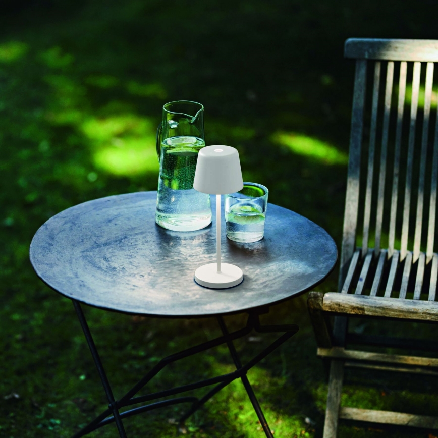 Ideal Lux - LED dimmbare Touch-Außen-Tischlampe CUTE LED/2,5W/3,7V 3000 mAh USB 2200-2700K IP65 weiß