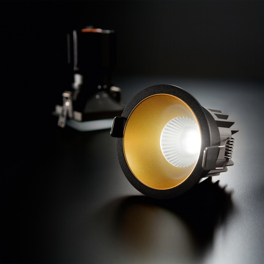Ideal Lux - LED-Einbauleuchte GAME TRIM LED/11W/230V 3000K CRI 90 Ø 8,5 cm IP40 gold/schwarz