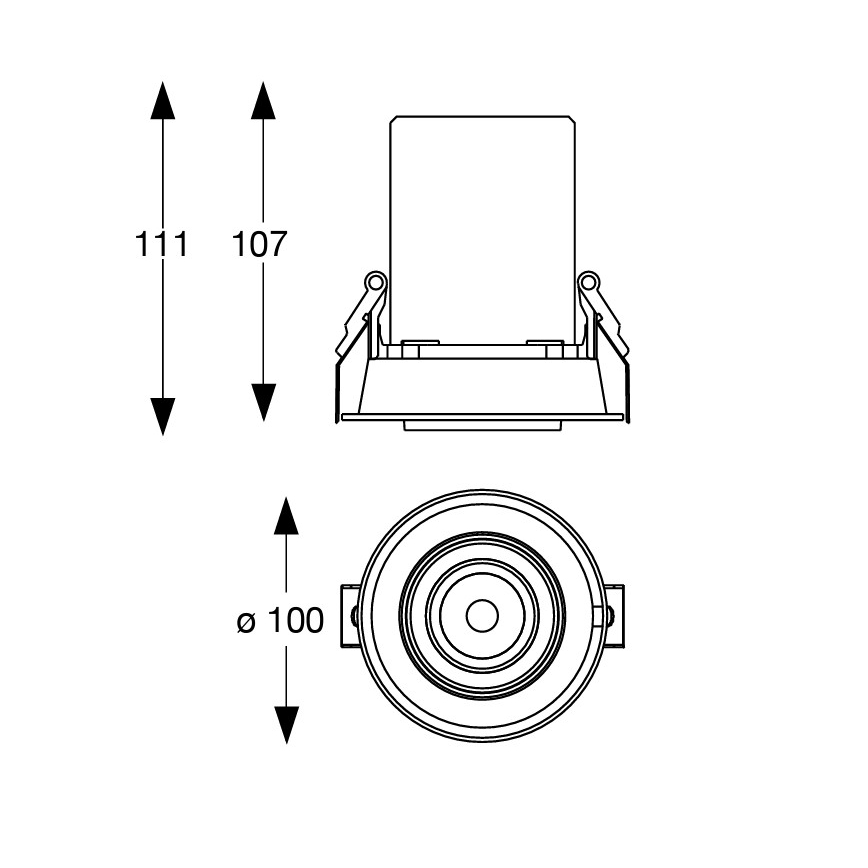 Ideal Lux - LED-Einbaustrahler NOVA LED/12W/230V CRI 90 Ø 11 cm weiß