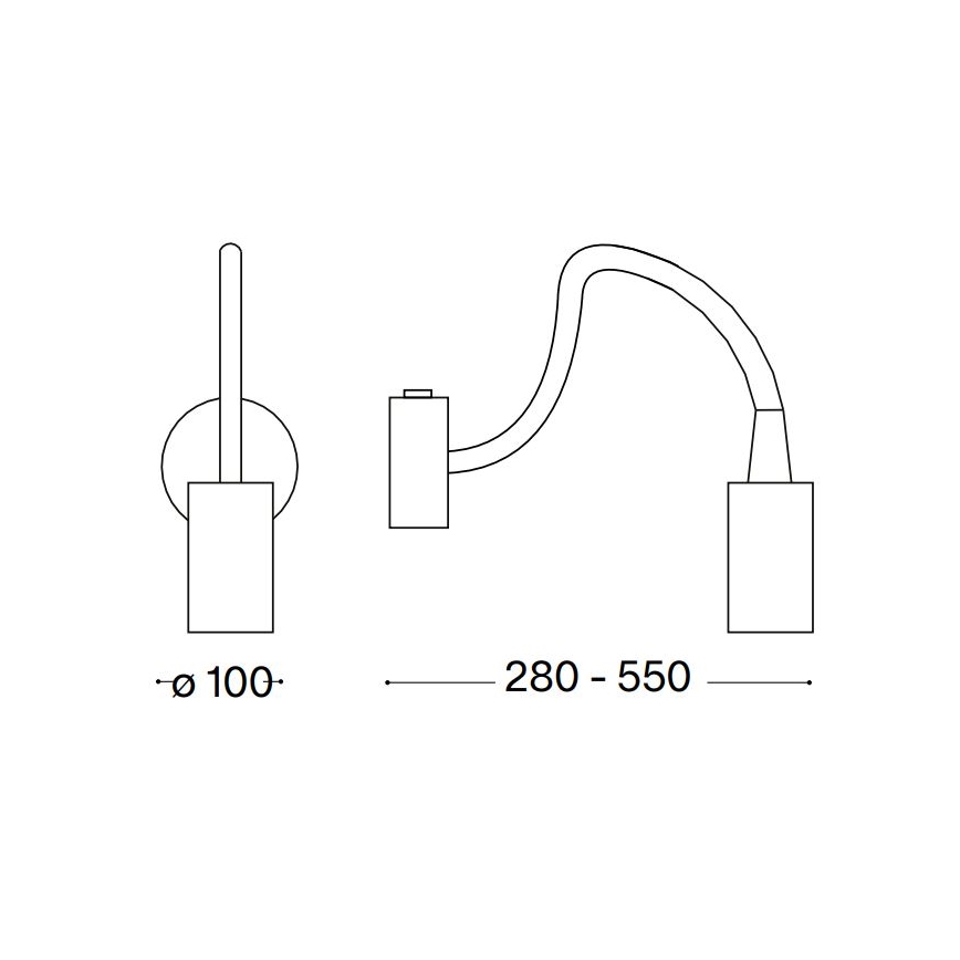 Ideal Lux - LED Flessibile piccola lampada FOCUS LED/4W/230V CRI 90 nero