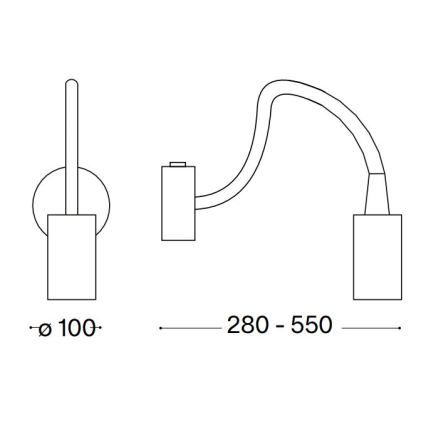 Ideal Lux - LED Flexible petite lampe LED/3W/230V blanc
