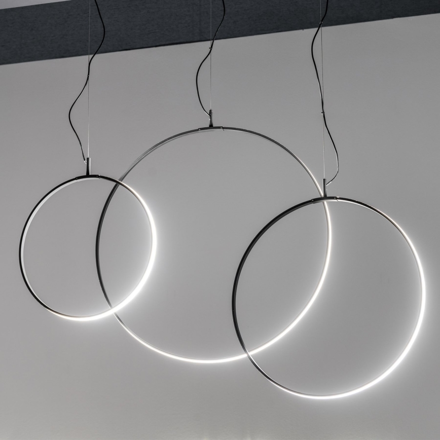 Ideal Lux - LED-Hängeleuchte CIRCUS LED/36W/230V d 74,5 cm CRI 90 schwarz