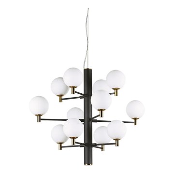 Ideal Lux - LED-Hängeleuchte COPERNICO 12xG9/3W/230V d 71 cm schwarz