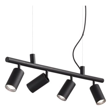 Ideal Lux - LED-Hängeleuchte DYNAMITE 4xGU10/7W/230V CRI 90 schwarz