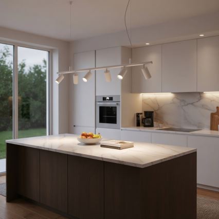 Ideal Lux - LED-Hängeleuchte DYNAMITE 6xGU10/7W/230V CRI 90 weiß