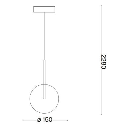 Ideal Lux - LED-Hängeleuchte EQUINOXE 1xG4/2W/230V d 15 cm Messing/klar