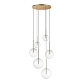 Ideal Lux - LED-Hängeleuchte EQUINOXE 6xG4/2W/230V d 65 cm Messing/klar