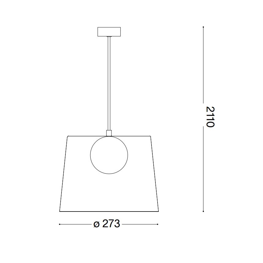 Ideal Lux - LED-Hängeleuchte FADE 1xG9/3W/230V d 27,3 cm golden/rauchig