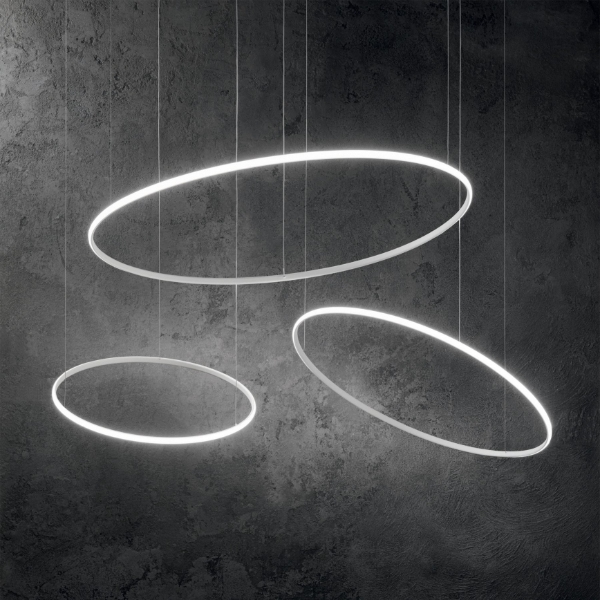 Ideal Lux - LED-Hängeleuchte HULAHOOP LED/28W/230V 3000K d 61 cm CRI 90 weiß