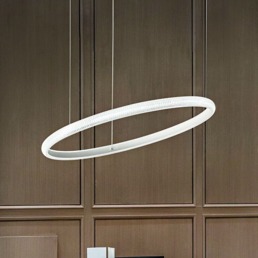 Ideal Lux - LED-Hängeleuchte MIRACLE LED/45W/230V d 80 cm CRI 90 matt Chrom