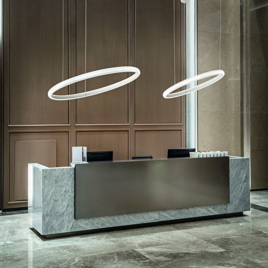 Ideal Lux - LED-Hängeleuchte MIRACLE LED/45W/230V d 80 cm CRI 90 matt Chrom