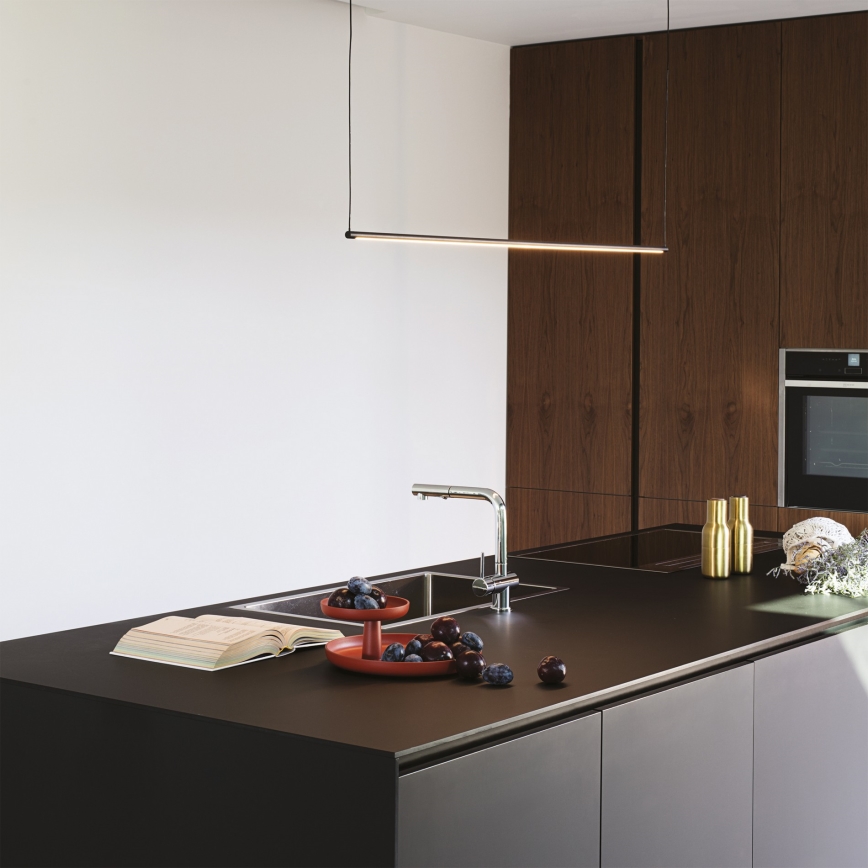 Ideal Lux - LED-Hängeleuchte mit Kabelaufhängung ESSENCE LED/19W/230V 3000K CRI 90 schwarz
