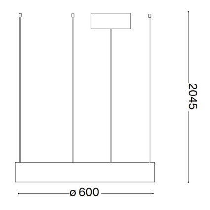 Ideal Lux - LED-Hängeleuchte ORACLE LED/33W/230V 3000K d 60 cm CRI 90 weiß