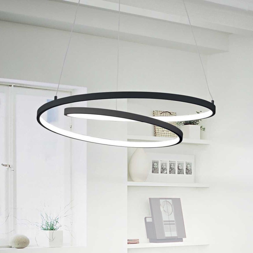 Ideal Lux - LED-Hängeleuchte OZ LED/52W/230V d 80 cm CRI 90 schwarz