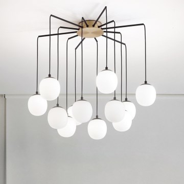 Ideal Lux - LED-Hängeleuchte RHAPSODY 12xG9/3W/230V Messing