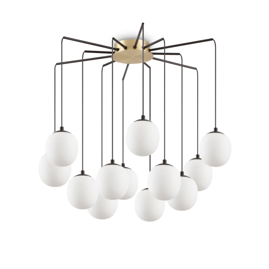 Ideal Lux - LED-Hängeleuchte RHAPSODY 12xG9/3W/230V Messing