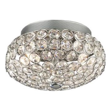 Ideal Lux - LED-Kristall-Deckenleuchte KING 3xG9/3W/230V d 25,5 cm glänzendes Chrom