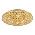 Ideal Lux - LED-Kristall-Deckenleuchte KING 5xG9/3W/230V d 38 cm golden