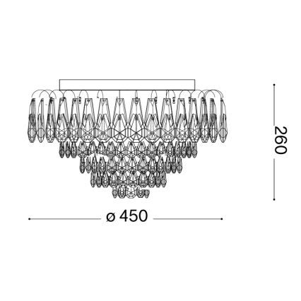 Ideal Lux - LED-Kristall-Deckenleuchte MAGNOLIA 7xG9/3W/230V
