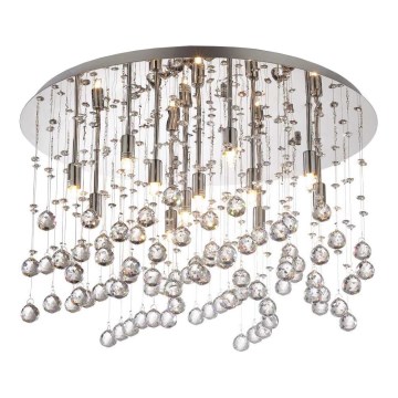 Ideal Lux - LED-Kristall-Deckenleuchte MOONLIGHT 12xG9/3W/230V d 60 cm glänzendes Chrom