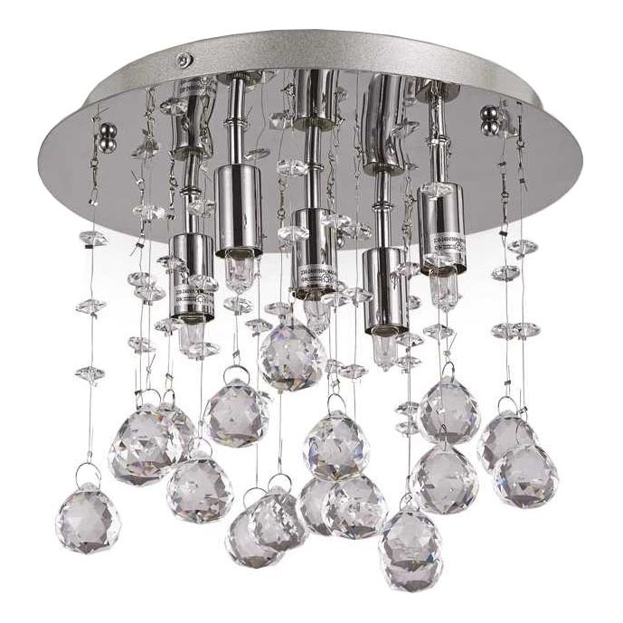 Ideal Lux - LED-Kristall-Deckenleuchte MOONLIGHT 5xG9/3W/230V d 26 cm glänzendes Chrom