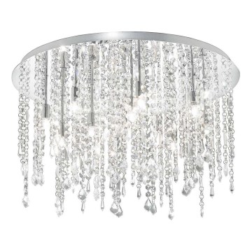 Ideal Lux - LED-Kristall-Deckenleuchte ROYAL 12xG9/3W/230V d 60 cm glänzendes Chrom