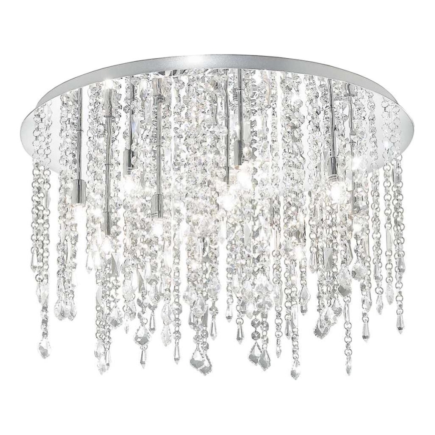 Ideal Lux - LED-Kristall-Deckenleuchte ROYAL 12xG9/3W/230V d 60 cm glänzendes Chrom